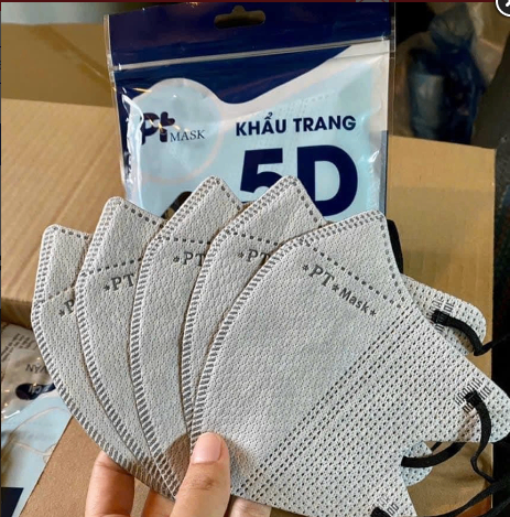 1081. Khẩu Trang 5D Mask Pt - [Thùng 10 hộp; hộp 10 cái]