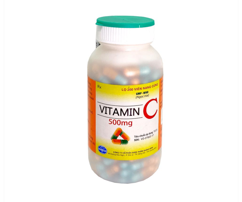 1092. Vitamin C 500Mg - (Vitamin C 500mg) - [Thùng 80 chai; chai 200 viên] Quảng Bình - Việt Nam