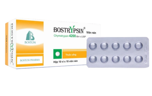 1608. Bostrypsin Viên Nén - [Thùng 105 Hộp; Hộp 10 Vỉ; Vỉ 10 Viên] Bostonpharma - Việt Nam