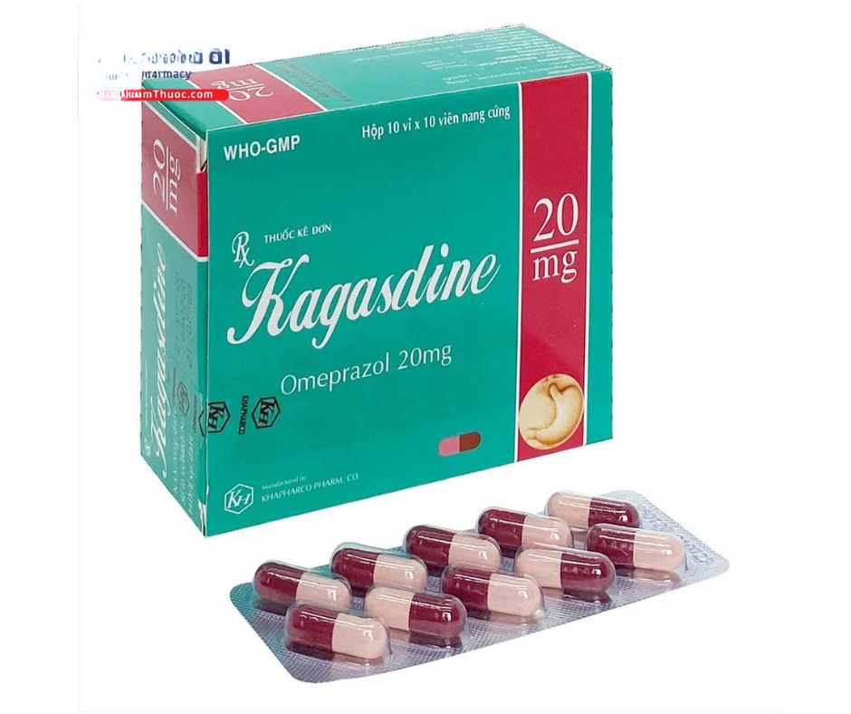 3703. Kagasdine - (Omeprazole 20mg) - [Thùng 155 Hộp; Hộp 10 Vỉ; Vỉ 10 Viên] Khánh Hòa - Việt Nam